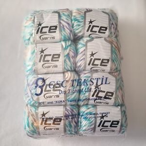 Lot of 8 Baby Twist White, Turquoise, Camel, Lilac Wool Blend